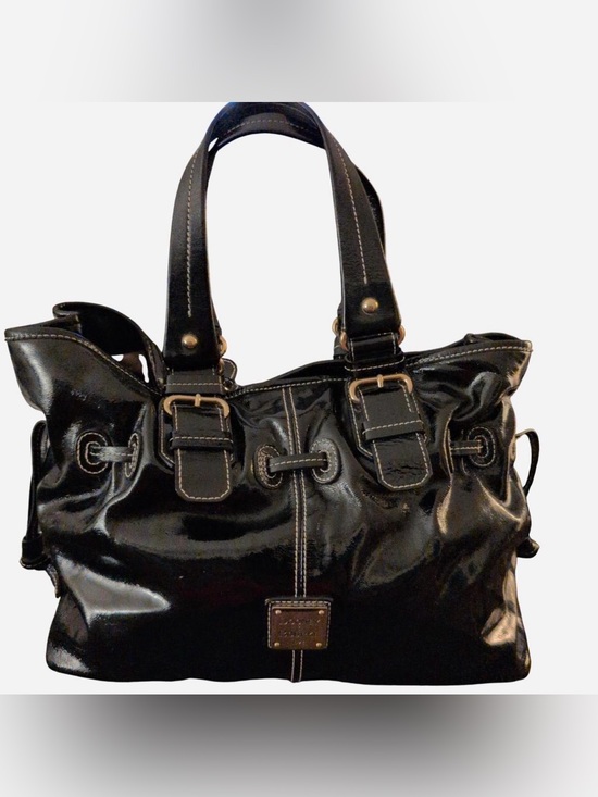 Dooney & Bourke Handbags - Dooney & Bourke Black Patent Shoulder Bag